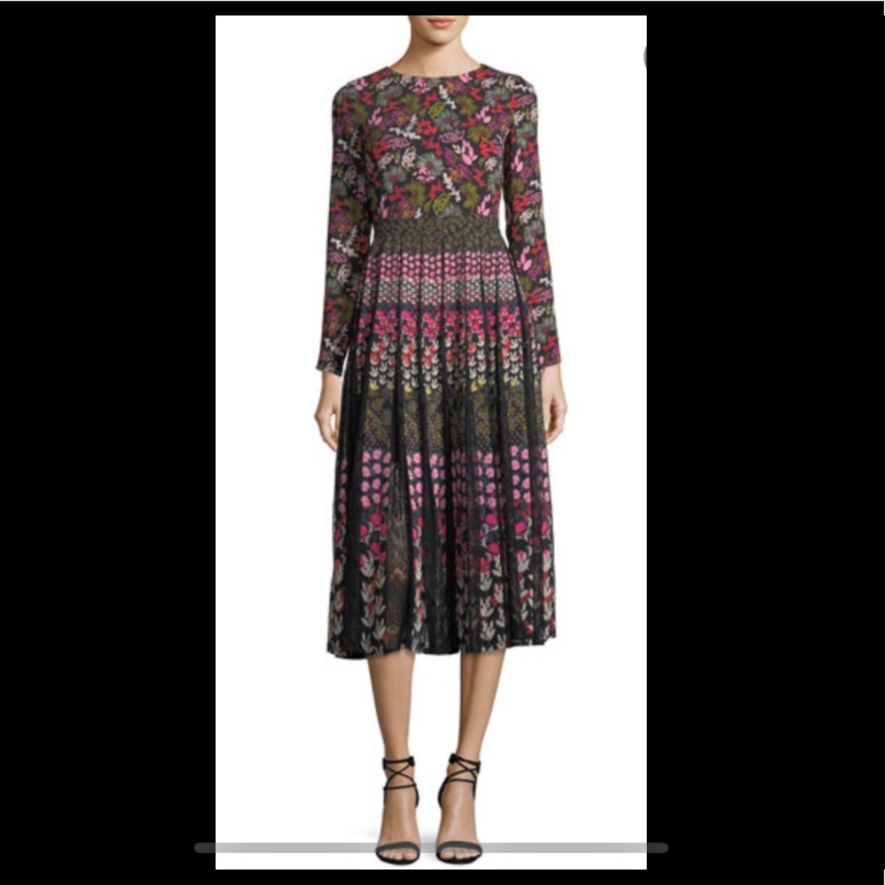 Saloni Nuri Floral Midi Dress